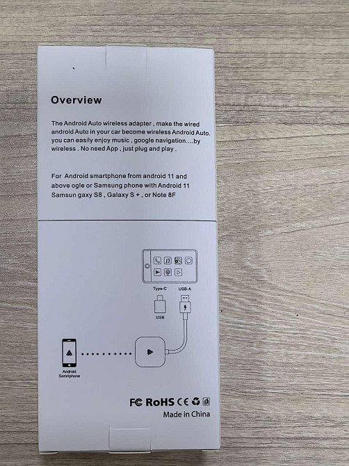 Бездротовий адаптер для штатного Android Auto для Android 11 12 13 14, перетворення провідного з Bluetooth Wi-Fi USB Київ - фото 10