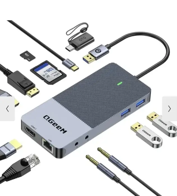Концентратор QGeeM USB 3.0 USB-концентратора 11 in 1 Луцк - изображение 1