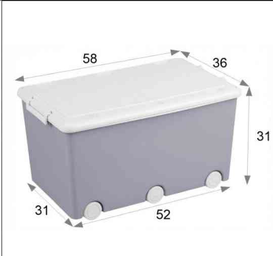 Контейнер для іграшок Tega Baby gray white Киев