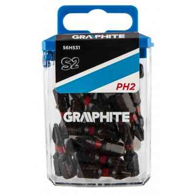 Набор бит Graphite ударных PH2 x 25 мм, 20 шт. (56H531) Винница