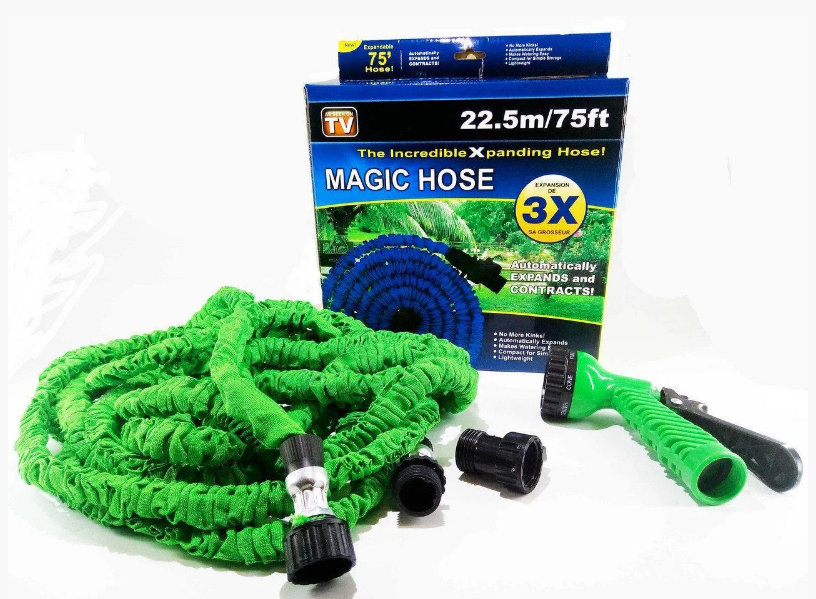 Шланг садовий Мagic House 22.5м75FT, що розтягується в 3 рази, 7 режимів роботи для поливу Одеса - фото 1