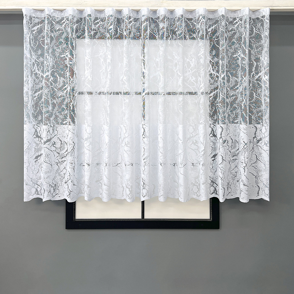 Тюль VR-Textil 2004т Жакард мармур Білий 400х120 см (42-1027) Київ - фото 1