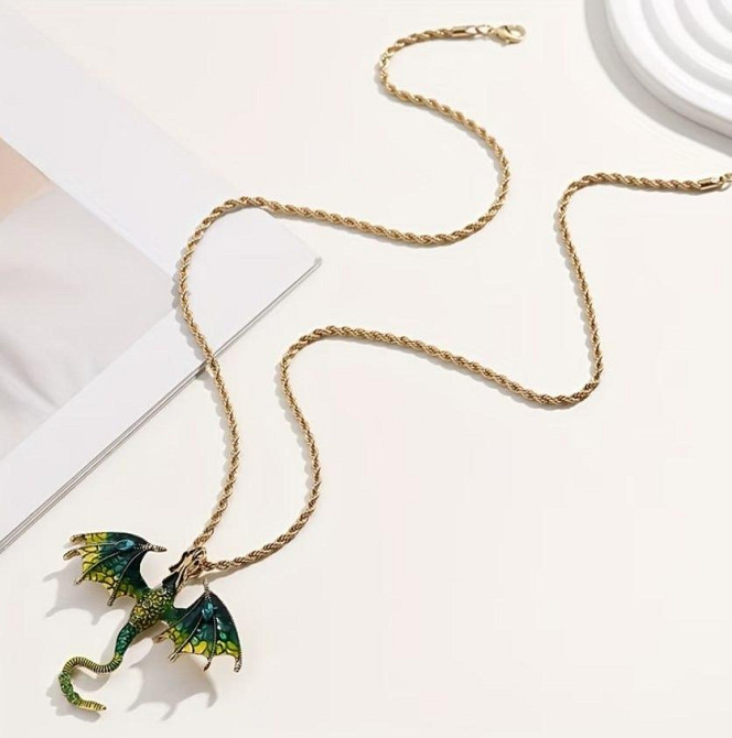 Кулон Дракон на цепочке, подвеска в виде дракона для подарка Киев - изображение 1