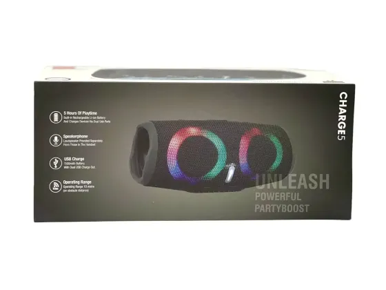 Портативная колонка с LED-подсветкой Bluetooth Charge-5 RGB, 10 Вт, аккумулятор 1500 mAh, USB, AUX,  Киев