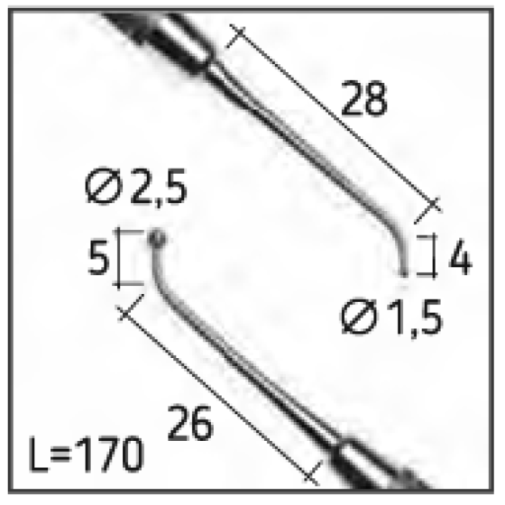 Двусторонний пуговичный штопфер 18, N2006-S Днепр