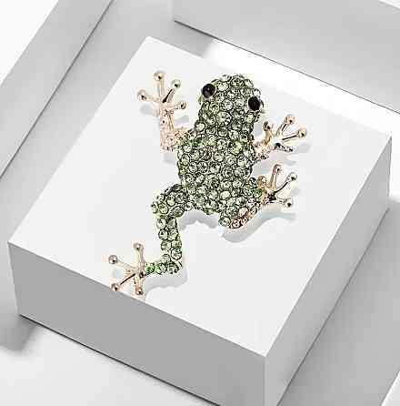 Брошь в форме лягушки со стразами декоративное украшение для одежды Киев