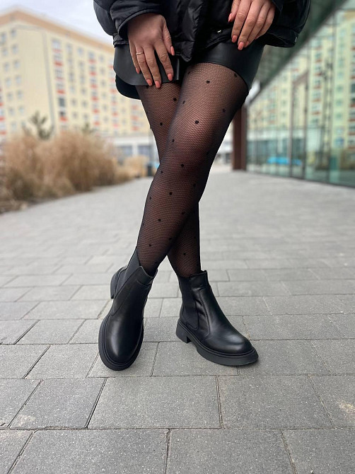 Edan Instruments Черевики жіночі EDAN чорні шкіра натуральна зима висота 15 см (5693) Коломыя - изображение 7