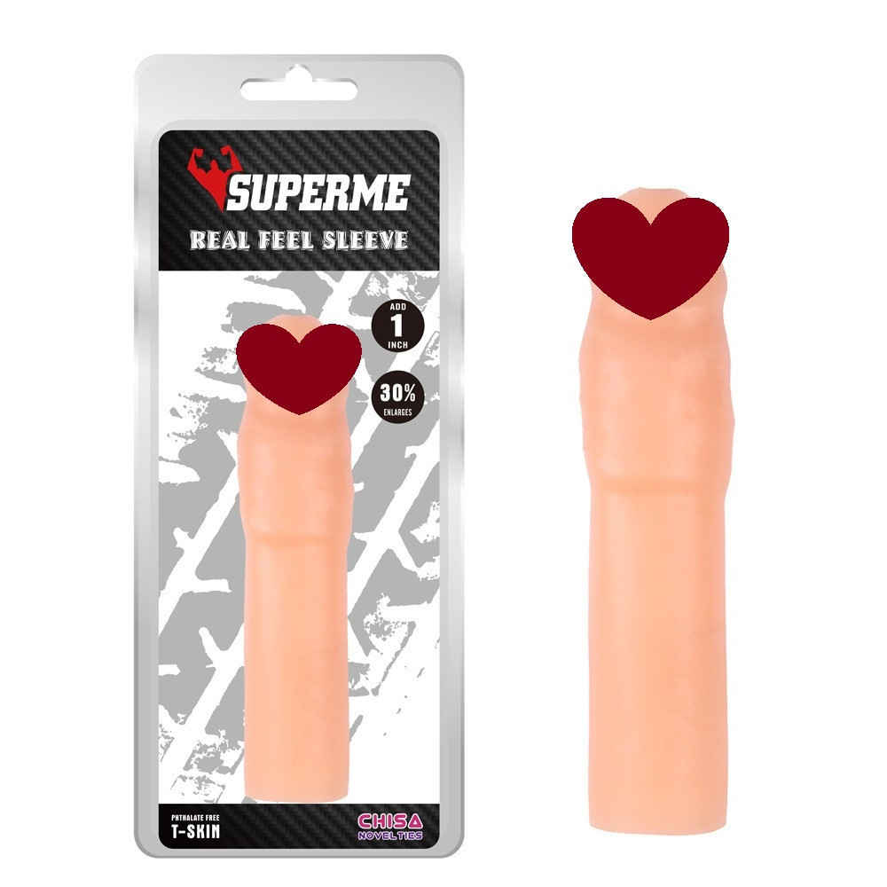 Насадка удлиняющая реалистичная Chisa Superme Real Feel Sleeve, телесная Sex Aura Киев - изображение 1