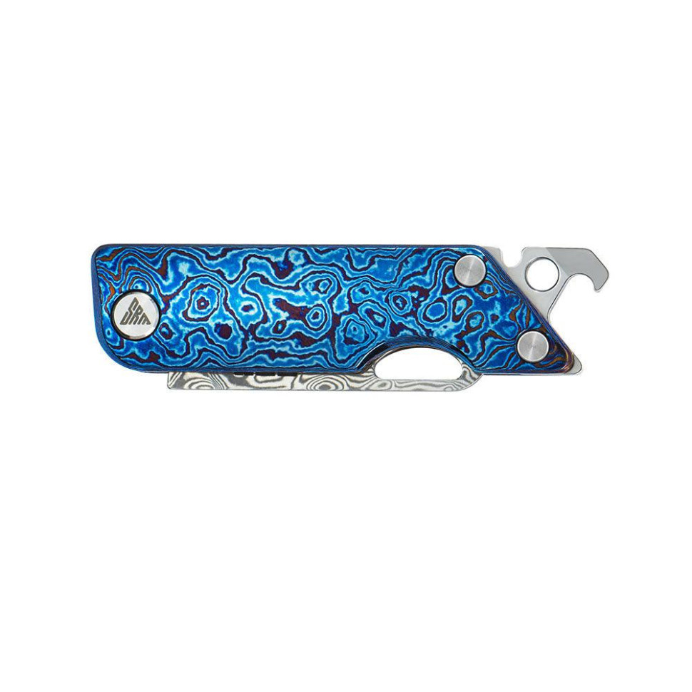 Ніж складаний кишеньковий SRM 6435, (4.1 см) Damascus / Titanium блакитний Київ - фото 2