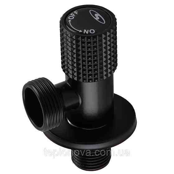Кран кутовий кераміка SOLOMON EXCLUSIVE 1/2″X3/4″ 989 BB (BLACK/BLACK) ( 1шт.) Черновцы
