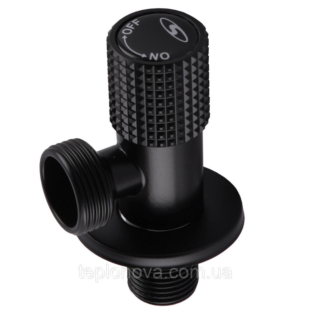 Кран кутовий кераміка SOLOMON EXCLUSIVE 1/2″X3/4″ 989 BB (BLACK/BLACK) ( 1шт.) Чернівці - фото 5