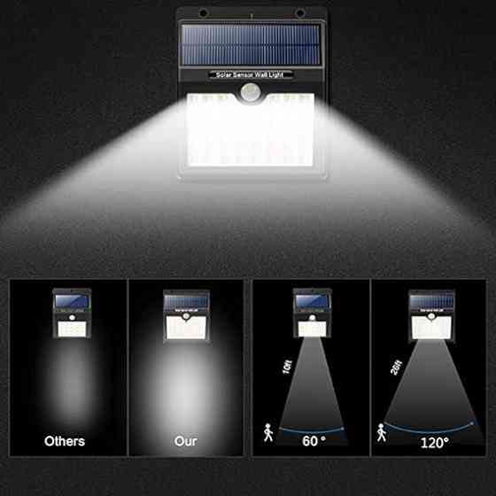 Солнечные уличные светильники YQG 46 LED, датчик движения PIR, 3 режима, IP65, комплект 4 шт Киев