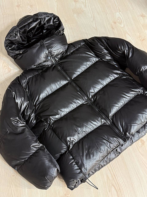 Куртка женская Lady Yep 10041 глянцевая пуффер оверсайз с капюшоном черная, черный, 42 Киев - изображение 13