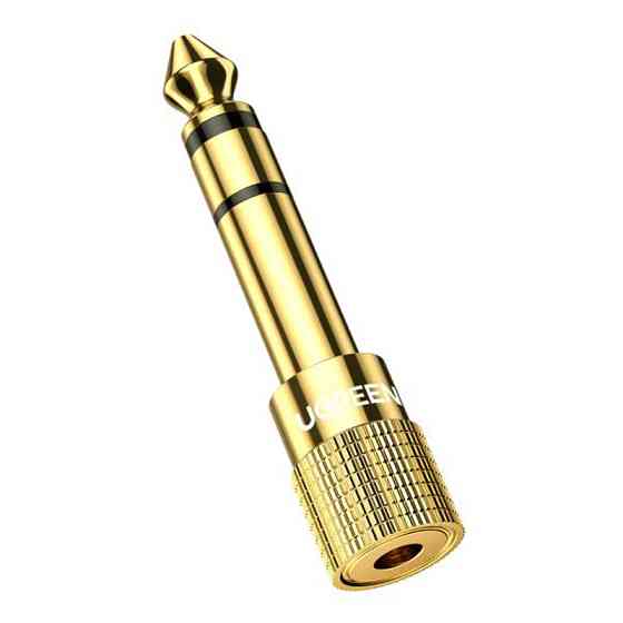 Перехідник 6.3 на 3.5 мм (1/4"-1/8") UGreen 20503 (Золотистий) Николаев