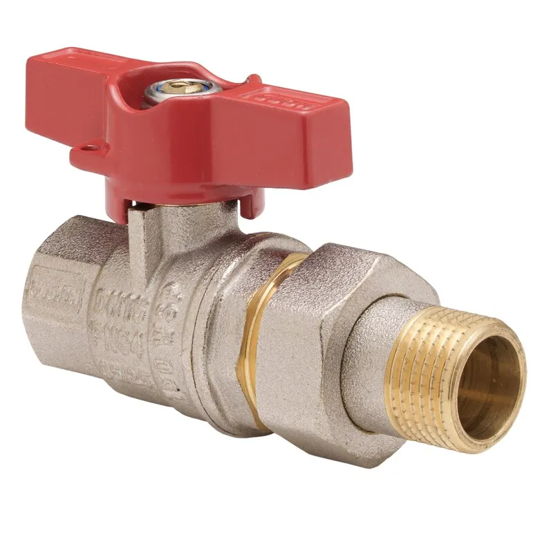 Кран з американкою Koer Extreme KE.227-25 - 1" ручка "метелик" червона (KR5767) Київ - фото 1