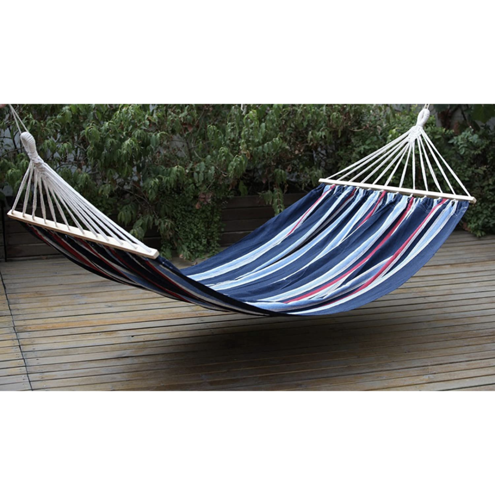 Гамак гавайський Jumi Garden тканинний з планкою синій із червоним Киев - изображение 9