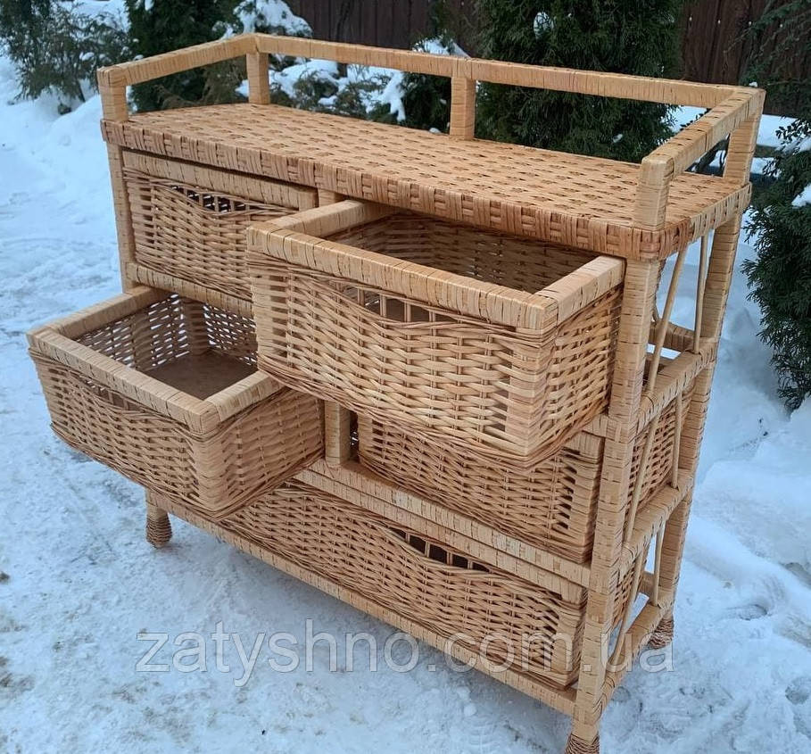 Комод  из лозы на 5 шухляд Киев - изображение 5