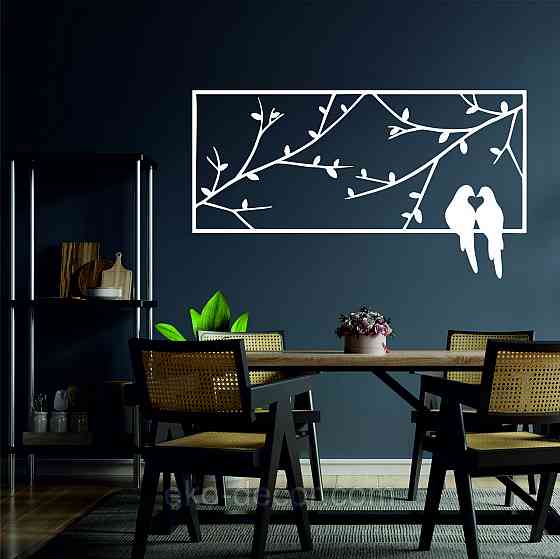 Декоративное настенное Панно «Птица», Декор на стену 90*50 см, Белый Киев