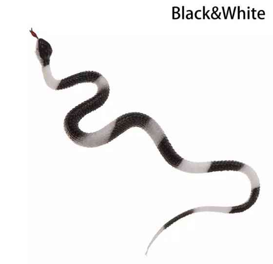 Іграшка змія декор 23 см чорно-білий Київ