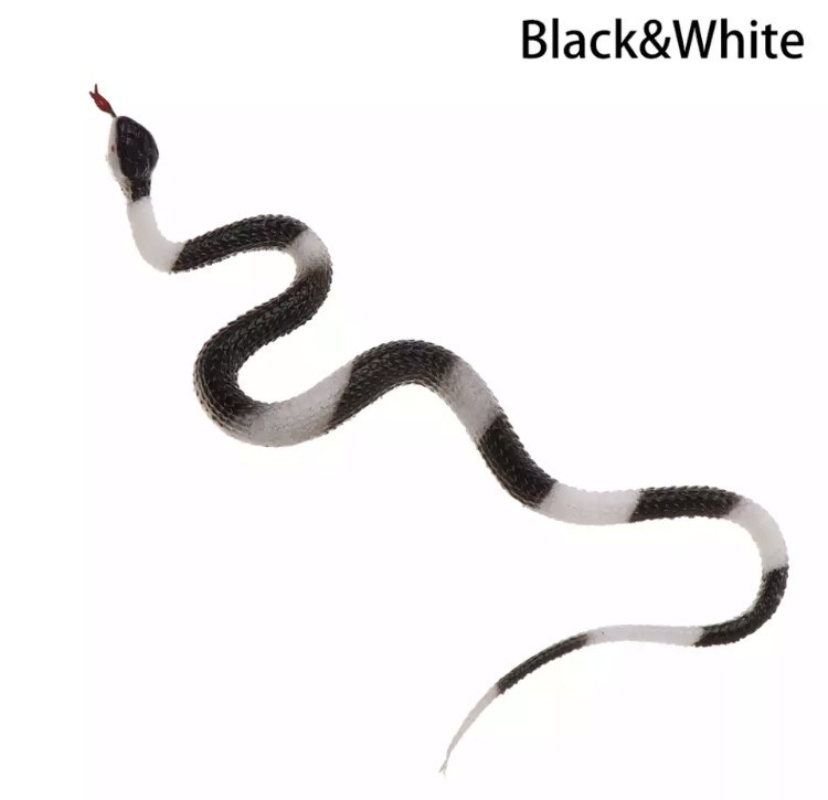 Іграшка змія декор 23 см чорно-білий Київ - фото 1