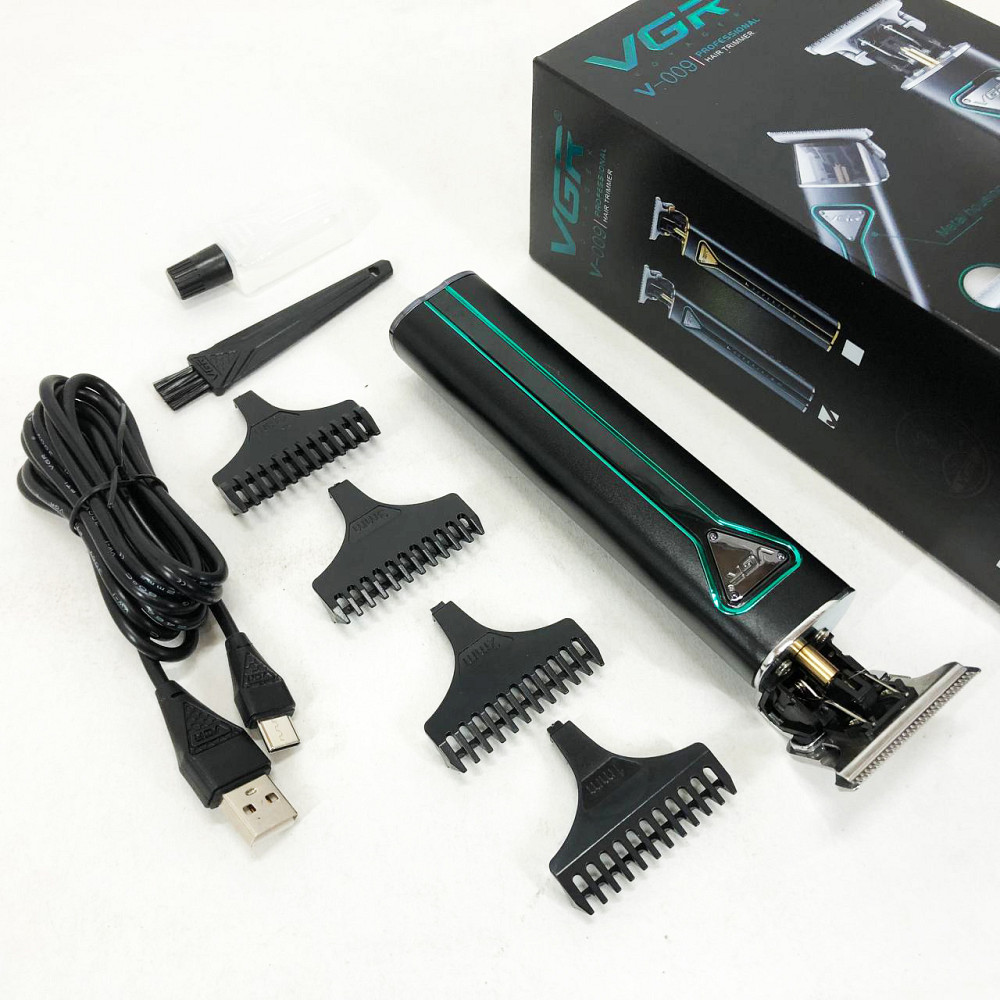 Набор машинок для стрижки VGR V-009, Профессиональная машинка для бритья головы, Триммер беспроводной AM-23 Львов - изображение 14