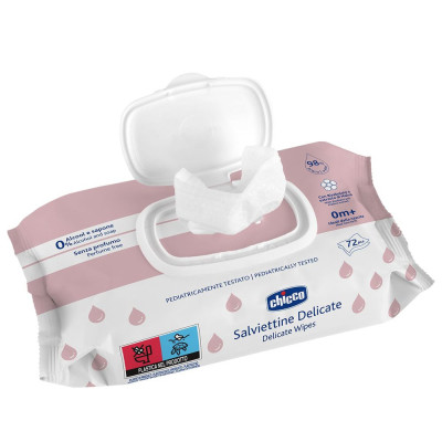 Детские влажные салфетки Chicco мягкие очищающие, деликатные, 72 шт. (12050.60) Винница - изображение 2