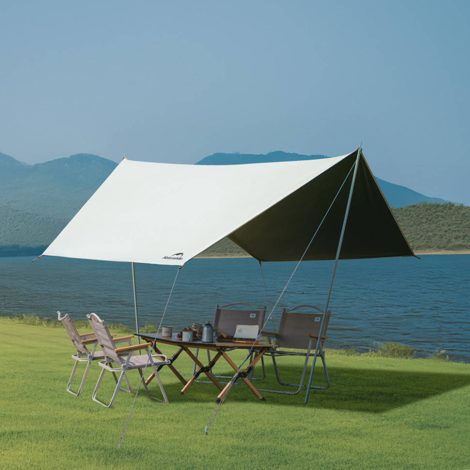 Палатка четырехместная автоматическая надувная с тентом Naturehike Ango CNK2550WS017, коричневая Ровно - изображение 7