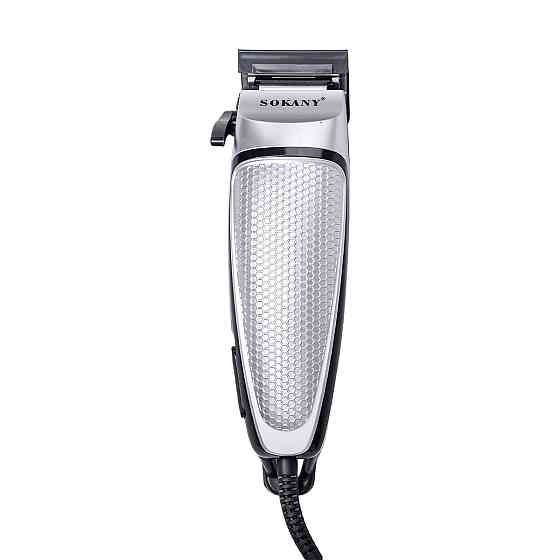 Sokany Машинка для стрижки волосся Sokany SK-4643 електрична універсальна 4 насадки Срібляста Київ