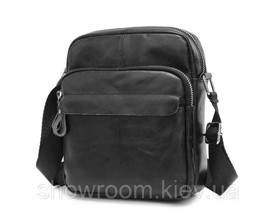 Чоловіча шкіряна чорна Leather Collection (5036) Київ - фото 2