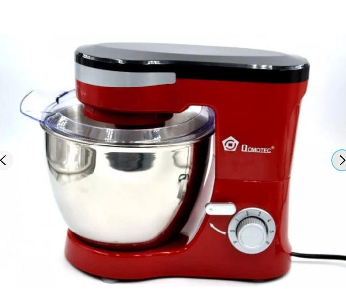Планетарний міксер Domotec MS-1368 1500W з чашею 4 л, тістоміс, 6 швидкостей, Червоний, модель 7041 Одеса - фото 4