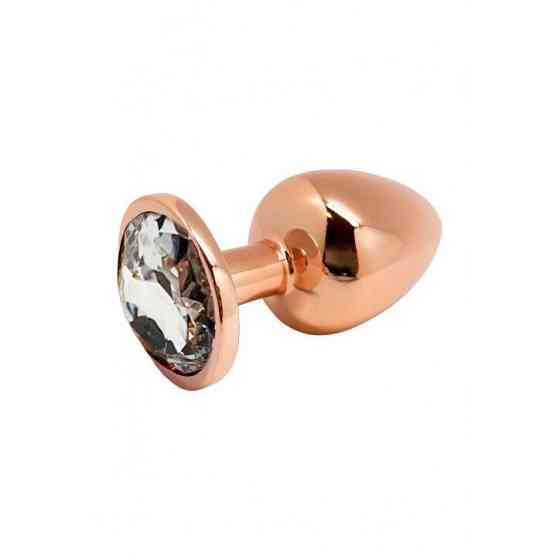 Металлическая анальная пробка Wooomy Tralalo Rose Gold Metal Plug Size L, диаметр 4 см, длина 9 см Sex Aura Киев