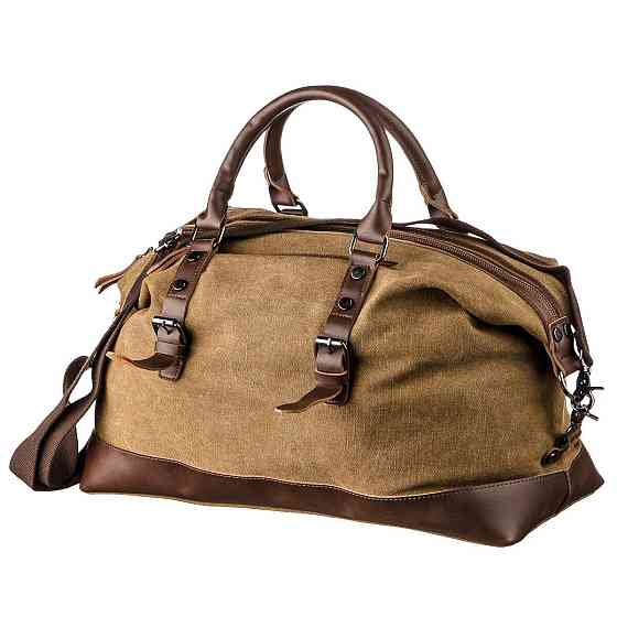 Дорожня сумка текстильна Vintage 20172 Пісочна Київ