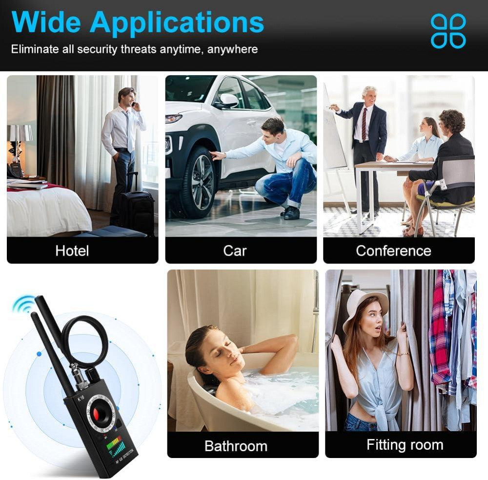 GPS Anti Spi Terminator K18 детектор скрытых камер скрытых устройств антишпионский детектор GPS-детектор Днепр - изображение 6