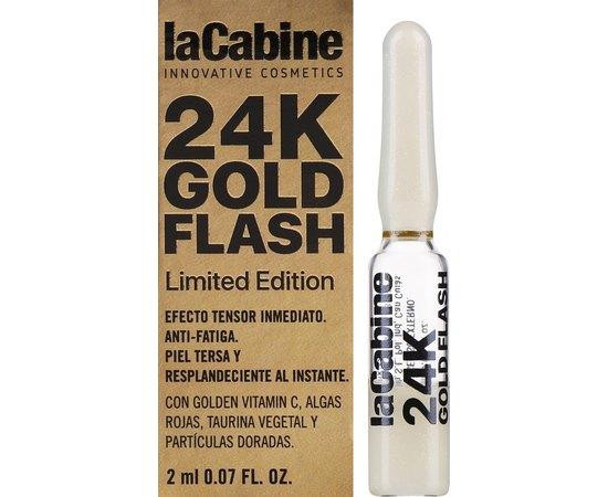Высококонцентрированные ампулы с эффектом мгновенного сияния кожи лица 24K GOLD FLASH EFFECT AMPOULE LaCabine, 2 мл Днепр - изображение 1