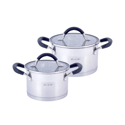 Набір каструль 4 предмети (каструлі 2/2,7л) нержавіюча сталь 5751 KAMILLE Житомир - изображение 1