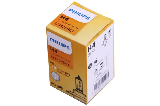 Лампа галогована 12 у H4/P43t hilips 60/55 +30% Vision Вінниця