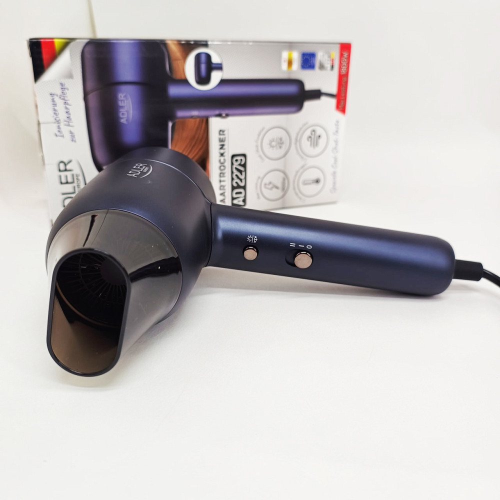Мощный фен для быстрой укладки волос Adler, Фен с ионизацией и регулировкой температуры MB-41 Львов - изображение 4
