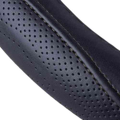 Шкіряний чохол на кермо VLOD-L2160 BK М чорний з одним швом Харків