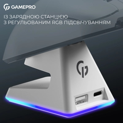 Мышка GamePro Asgard Thor Wireless/Bluetooth/USB White (GM023W) Винница - изображение 5