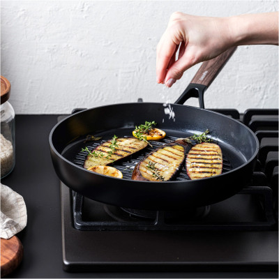 Сковорода GreenPan Eco Smartshape гриль 28 см темне дерево (CC006444-001) Вінниця - фото 4