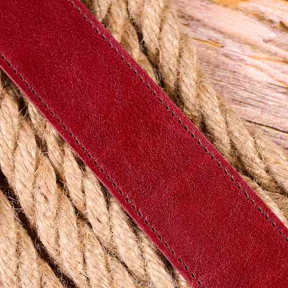 Оригинальный яркий ремень из натуральной кожи Бордовый (GRANDE PELLE) Киев