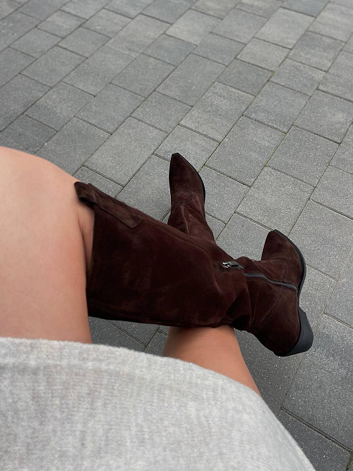 Edan Instruments Чоботи жіночі EDAN K/B шоколадні замша натуральна высота 36см обхват 39-40см к Коломыя - изображение 8
