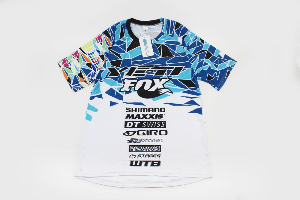 Футболка (Джерсі) чоловіча L-(Polyester 80% / Spandex 20%), короткі рукави, вільний крій, біло-синьо-чорна, НЕ оригінал Киев - изображение 1