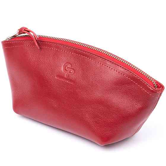 Жіноча косметичка зі шкіри Amelin GRANDE PELLE 11303 Червона Київ