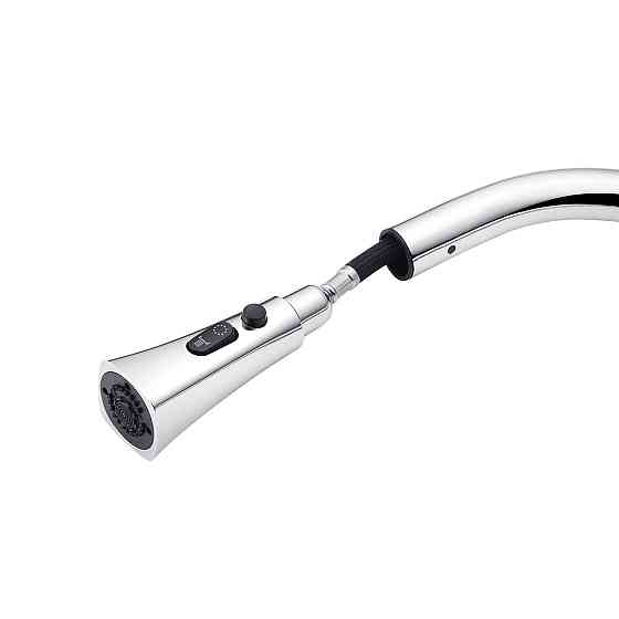 Смеситель для кухни с выдвижным изливом Kroner KRP Makon - C030-T хром Киев