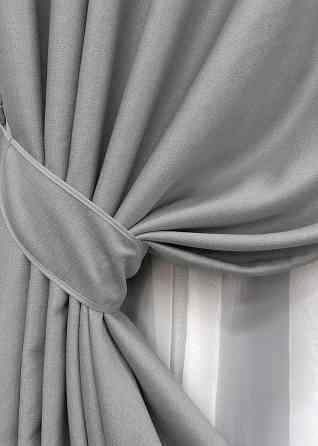 Шторна тканина Шеніл однотонний колір світло-сірий 1689ш Київ