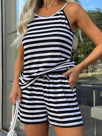 Жіночий літній костюм у смужку "Cascade" оптом | Батал Тільняшка, 50-52 Київ