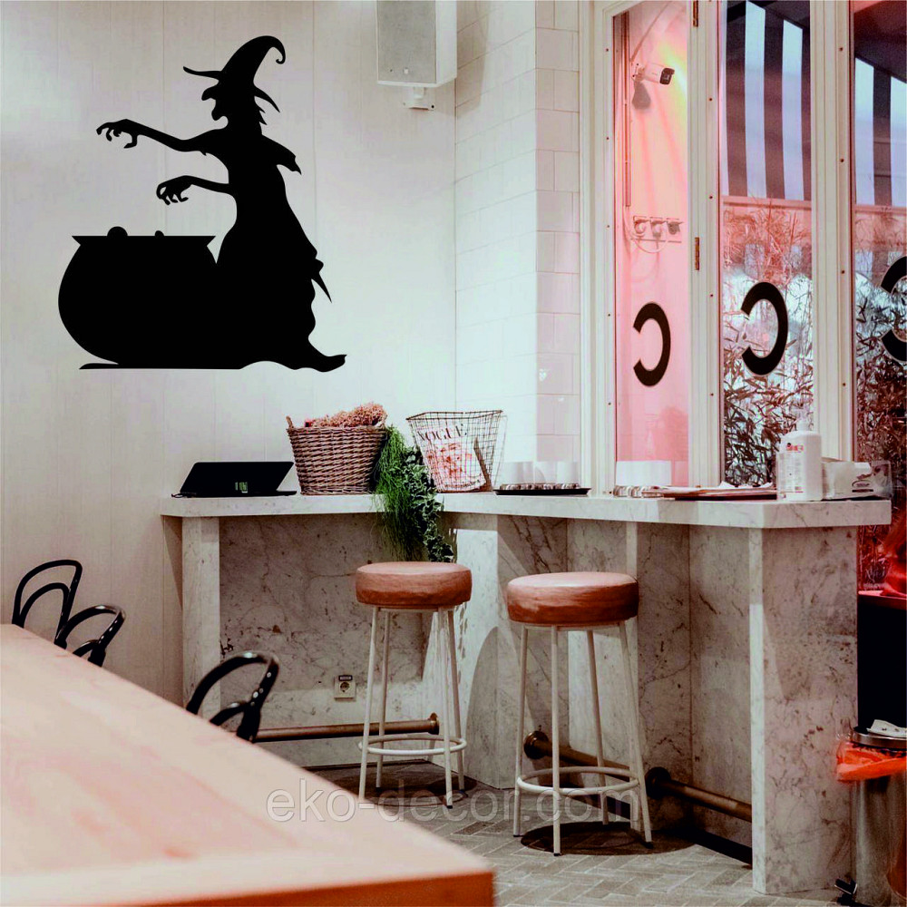 Декоративное настенное 3D Панно «Ведьма», Декор на стену с объемом 110*87 см, Черный Киев - изображение 9