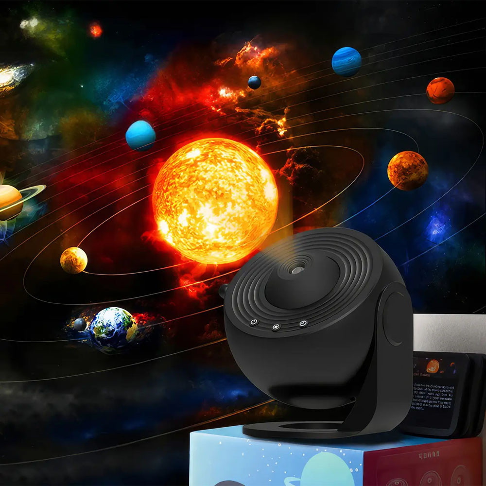 Проектор звездного неба с вращением на 360°, 13 картриджей, от USB, Черный / Ночник звездное небо Киев - изображение 2