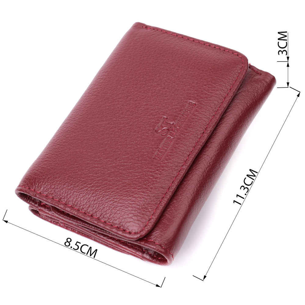 Кожаный интересный кошелек для женщин ST Leather 22507 Бордовый Киев - изображение 3